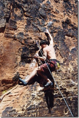 Clipping bolts in Red Rocks
