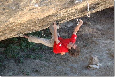Dave MacLeod free soloing Darwin Dixit in Margalef