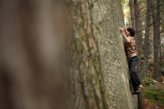 Paul Robinson on Duel (8a) in Fontainebleau