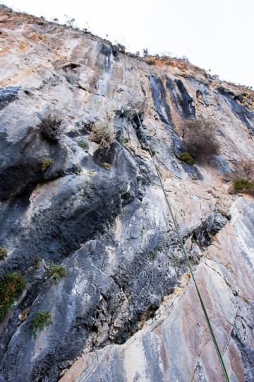 The cliff at Cennet, Olympos, Turkey